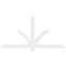 Ekena Millwork Redmond Architectural Grade PVC Gable Bracket, 84"W x 42"H x 4"D x 4"F, 12/12 Pitch GBP084X42X0404RED00 - alternate 2
